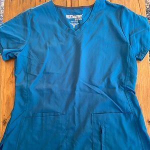 Teal greys anatomy scrub top